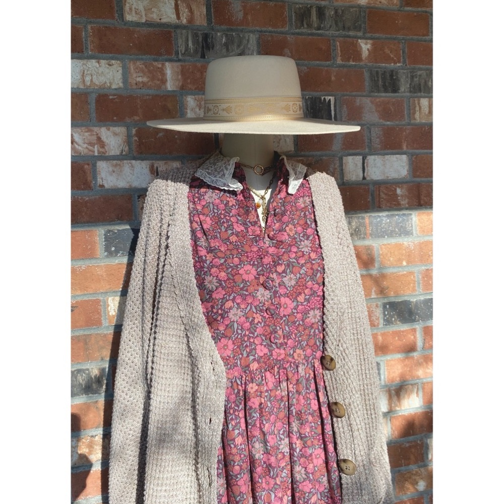 Vintage Laura Ashley Floral Boho Lace Button Up Maxi Dress ✨ Final Price ✨ - Picture 11 of 12